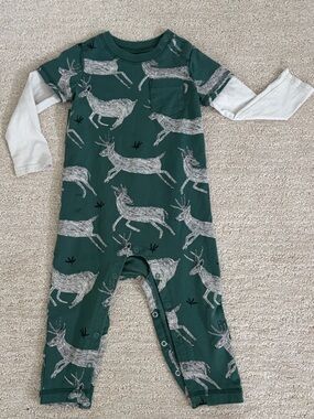 Tea Collection Layered Button-Up Baby Romper